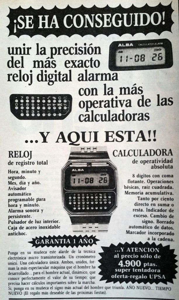 reloj calculadora
